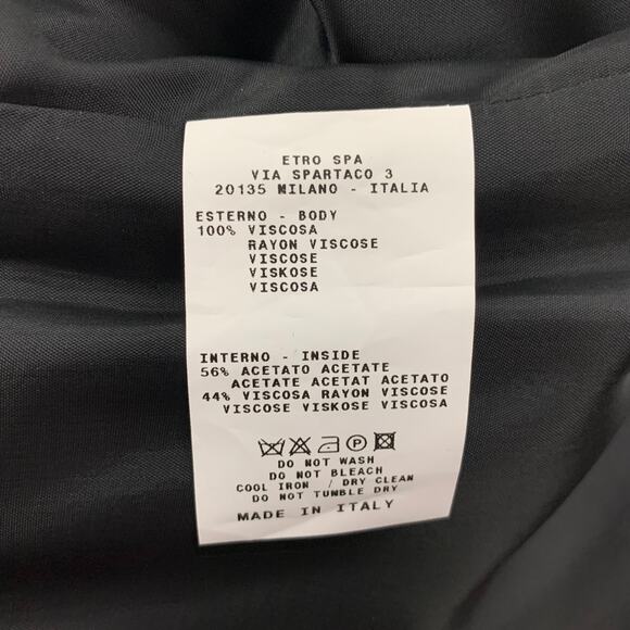 ETRO Size 6 Black Multi-Color Viscose Abstract floral Sleeveless Dress - Picture 4 of 5